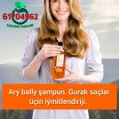 Gurak saçlar üçin ary bally şampun