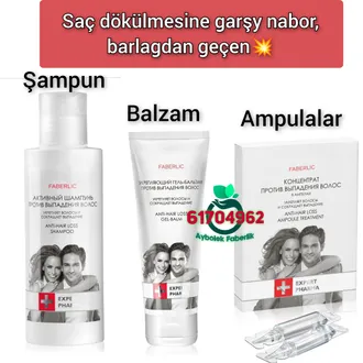 Saç dökülmesine garşy nabor barlagdan geçen Expert Pharma by Faberlic 