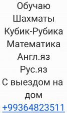 Репетитор Шахматы Кубик-Рубика Математика Англ.яз Рус.яз С выездом на дом.,*_