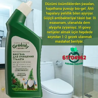 Home Gnome Greenly by Faberlic. Düzümi ösümliklerden ýasalan hajathana ýuwujy bio-gel 