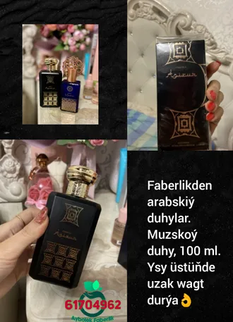 Agizur, Faberlikden arabiskiý duhylar. Muzskoý duhy 100ml. Ysy üstüňde uzak wagt duýar by Aýbölek Faberlik Turkmenistan Official Faberlic Aşgabat 