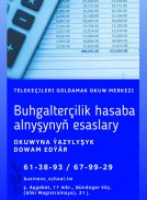 BUHGALTERÇILIK HASABA  ALNYŞYNYŇ ESASLARY kursy