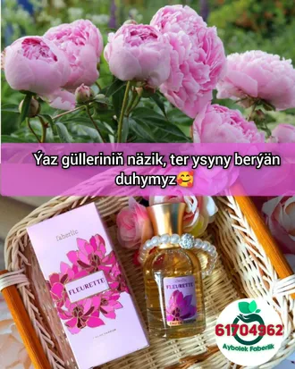 Fleurette 50ml ysy woow diýdirjek duhy, ýaz gülleriniň näzik ter ysy. Aýbölek Faberlic Aşgabat Parfumeriýa Kosmetika Ashgabat duhi duhy duhylar sowgatlar sowgat sowgatlyk Faberlik Turkmenistan 