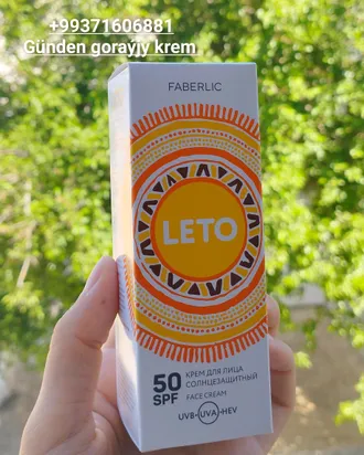 Günden goraýjy Spf50 krem. Leto Faberlic 