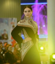 A show of women's clothing from leading national designers took place at the Ashgabat Fashion House