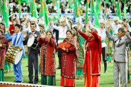 Türkmenistanyň Garaşsyzlygynyň 24 ýyllygynyň şanyna “Aşgabat” stadionyndaky baýramçylyk dabaralaryndan fotoreportaž