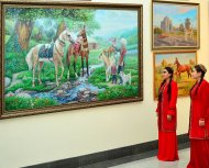 Moments from the exhibition dedicated to the national holiday of the turkmen horse and the holiday of the turkmen alabay