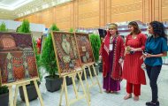 Exhibition of the shopping complex dedicated to the Day of the Turkmen Carpet in Ashgabat