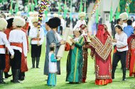 Türkmenistanyň Garaşsyzlygynyň 24 ýyllygynyň şanyna “Aşgabat” stadionyndaky baýramçylyk dabaralaryndan fotoreportaž