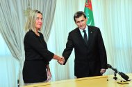 Photo report: European Union foreign-policy chief Federica Mogherini in Turkmenistan