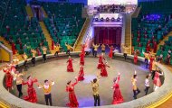 The State Circus of Turkmenistan hosted a performance in honor of the national holiday of the Turkmen horse