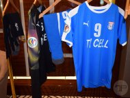 Meeting of representatives of FC Altyn Asyr and FC Istiklol before of the 2019 AFC Cup match 