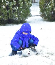 Photoreport: Ashgabat was covered with white snow