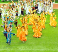 Türkmenistanyň Garaşsyzlygynyň 26 ýyllygyna bagyşlanyp «Aşgabat» stadionynda geçirilen dabaradan fotoreportaž