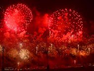 Photos of the festive concert and fireworks in honor of the Independence of Turkmenistan