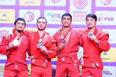 Turkmen sambo wrestlers won 6 medals at the World Championships in Kazakhstan