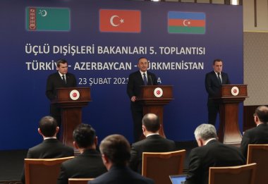 Photos: Meeting of the Foreign Ministers of Azerbaijan, Turkmenistan and Turkey in Ankara