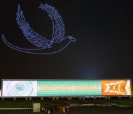 Photos of the festive concert and fireworks in honor of the Independence of Turkmenistan