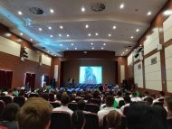 Photo report: a teleconference between Ashgabat and Astrakhan took place In the Turkmen-Russian school named after A. S. Pushkin