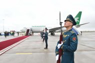 President of Turkmenistan Serdar Berdimuhamedov arrived on a working visit to the Kyrgyz Republic to participate in the next meeting of the Council of Heads of State of the CIS