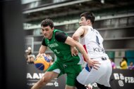 Fotoreportaž: 3x3 basketbol boýunça Aziýanyň kubogyndaky Türkmenistan - Koreýa Respublikasy duşuşygy