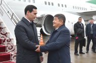 President of Turkmenistan Serdar Berdimuhamedov arrived on a working visit to the Kyrgyz Republic to participate in the next meeting of the Council of Heads of State of the CIS