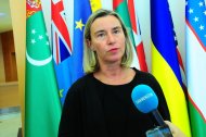 Photo report: European Union foreign-policy chief Federica Mogherini in Turkmenistan