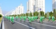 Photoreport from the mass bike ride in Ashgabat on the occasion of the World Bicycle Day