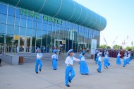 Participants of the festival in Avaza rode on a yacht in the Caspian Sea