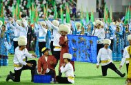 Türkmenistanyň Garaşsyzlygynyň 24 ýyllygynyň şanyna “Aşgabat” stadionyndaky baýramçylyk dabaralaryndan fotoreportaž