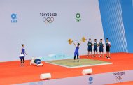 Fotoreportaž: Olimpiýa medalynyň eýesi Polina Gurýewa we tälimçilerine döwlet sylaglarynyň gowşurylyş dabarasy