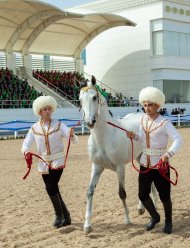 В Ашхабаде состоялся второй тур международного конкурса красоты ахалтекинских скакунов