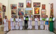 An exhibition of children's drawings was held in Ashgabat