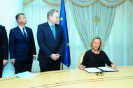 Photo report: European Union foreign-policy chief Federica Mogherini in Turkmenistan