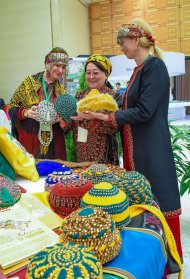 Exhibition of the shopping complex dedicated to the Day of the Turkmen Carpet in Ashgabat