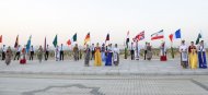 Photoreport from the ceremony of opening of a new complex of the State Tribune in Ashgabat