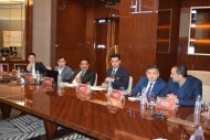 Meeting of representatives of FC Altyn Asyr and FC Istiklol before of the 2019 AFC Cup match 