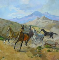 Exhibition-competition in honor of the Ahal-Teke Horse holiday  in Ashgabat