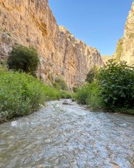 Mountain river Sekizyap in Turkmenistan