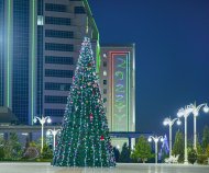 Photoreport: streets of New Year's Ashgabat