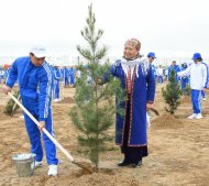 Фоторепортаж: В Туркменистане высадили более 1 миллиона 604 тысячи деревьев