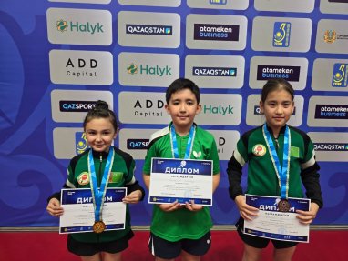 Turkmen tennis players win three medals at international tournament in Kazakhstan