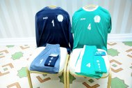 Photo report: Meeting of representatives of the national teams of Turkmenistan and Sri Lanka before the match of WCQ 2022