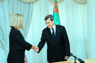 Photo report: European Union foreign-policy chief Federica Mogherini in Turkmenistan