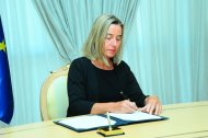 Photo report: European Union foreign-policy chief Federica Mogherini in Turkmenistan