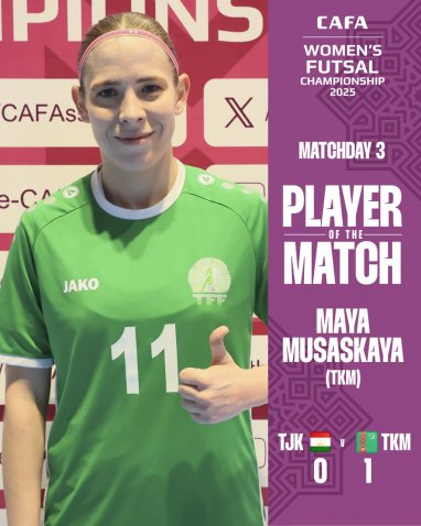 Musatskaya named best player of Turkmenistan-Tajikistan match