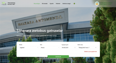 Ashgabat has improved the online service for purchasing tickets for intercity buses