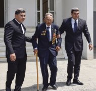 Photoreport: Veterans were congratulated in Ashgabat