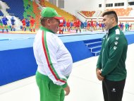 Fotoreportaž: Döwletjan Ýagşymyradow FIAS-yň ýolbaşçysynyň Olimpiýa şäherçesinde geçirilen duşuşygyna gatnaşdy