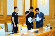 Photo report: Meeting and press conference of representatives of FC Altyn Asyr and Hanoi FC before the 2019 AFC Cup match